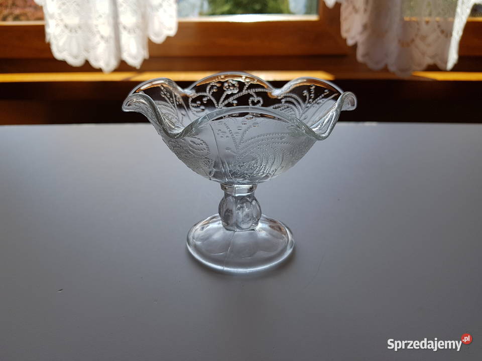Pucharek Kaszmir Ząbkowice szkło PRL Porcelana i szkło śląskie Dąbrowa Górnicza