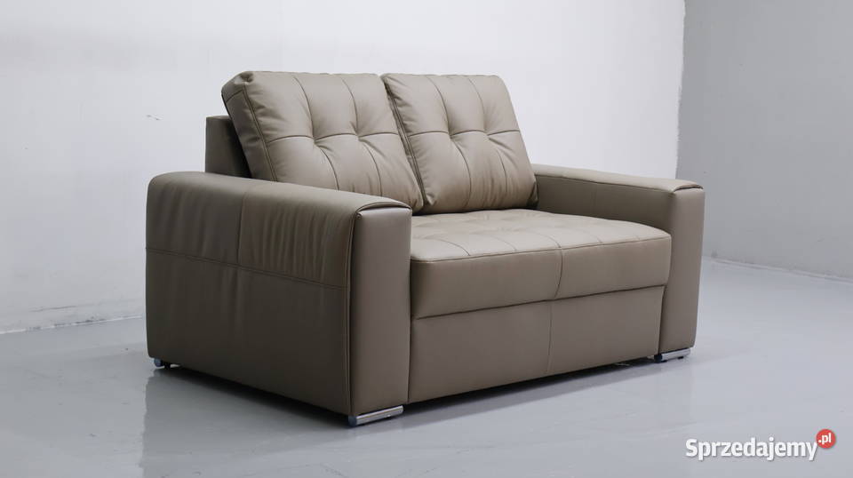 2 osobowa sofa kanapa kolor piaskowy SKÓRA Poznań