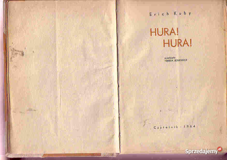 4364 HURA HURA ERICH KUBY Czyrna