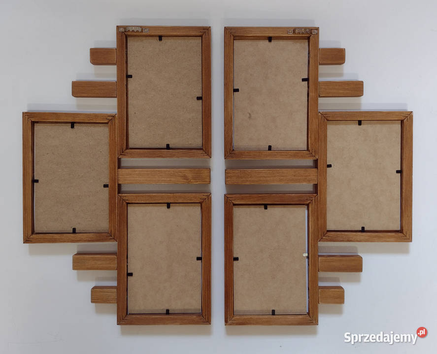 Drewniana Multirama Ramka na 6 zdjęć 10x15 Warszawa