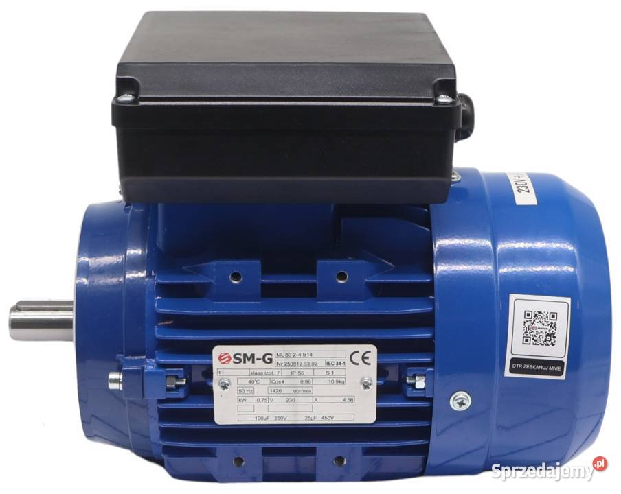SILNIK ELEKTRYCZNY 075kW 230V 1420obr 1Fazowy Pozostałe Solec Kujawski