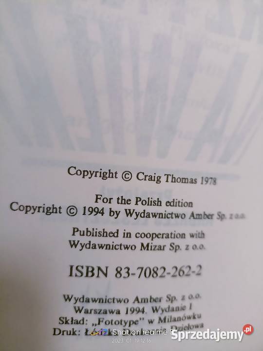 Thomas książki Przynęta księgarnia Praga Warszawa