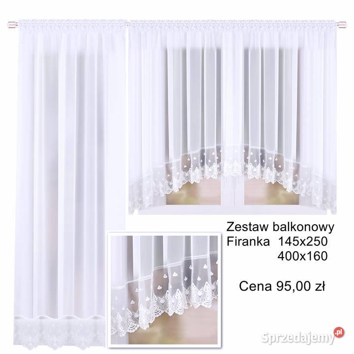 Zestaw balkonowy Firany Gotowe Firanki balkonowe Głuchołazy sprzedam