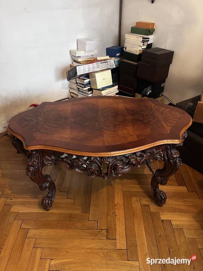 stolik ława barokowa rzeźbiona łódzkie