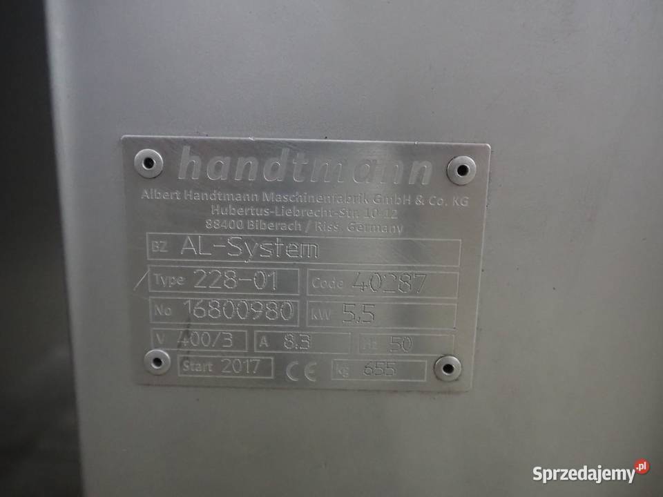 Handtmann VF 830 ALSystem 2280124216 Nadziewarka Krotoszyn