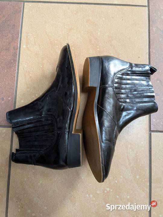 Zara sztyblety botki skórzane 37 23.5cm Gryfice