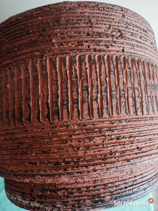 Donica doniczka ceramiczna brązowa fi 30 opolskie Głuchołazy