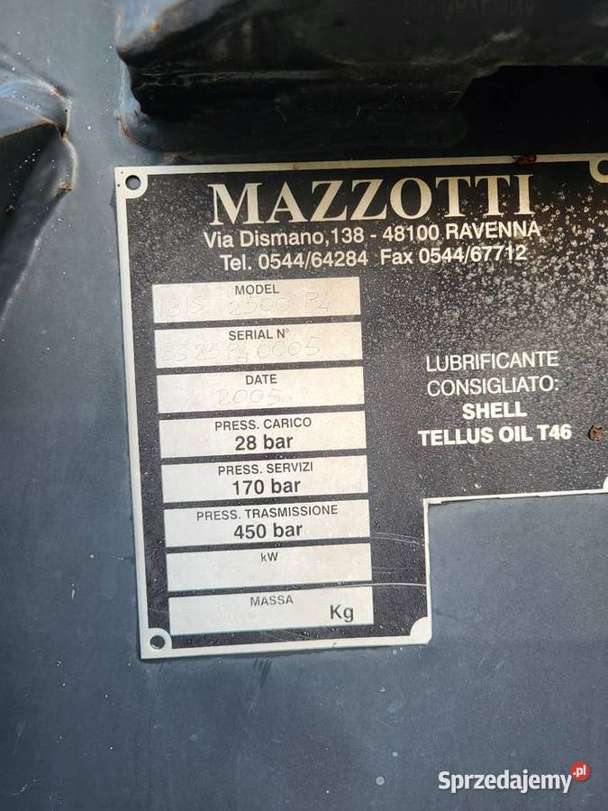 Opryskiwacz samojezdny mazzotti akp ibis 2511 nieuszkodzony
