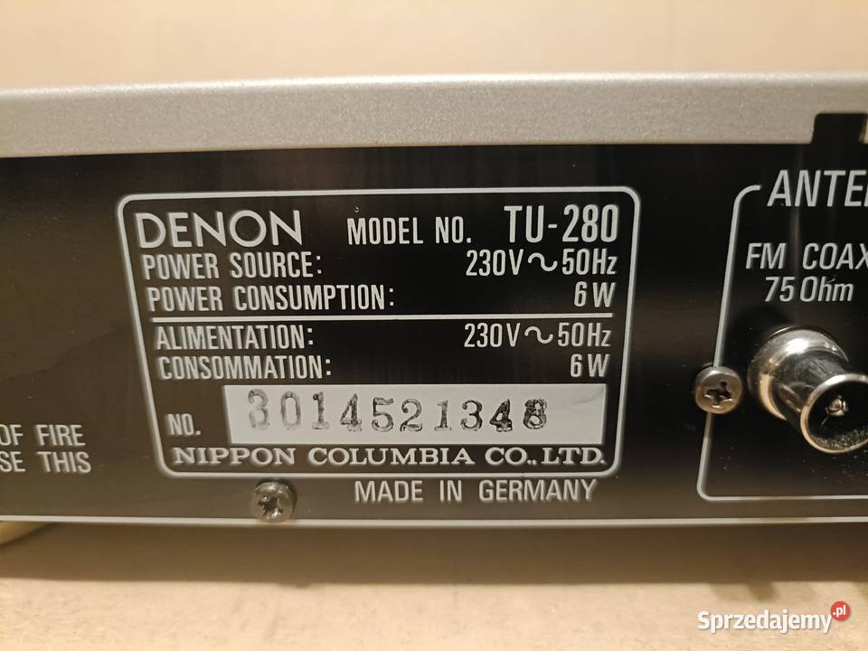 DENON TU280 instrukcja Poznań