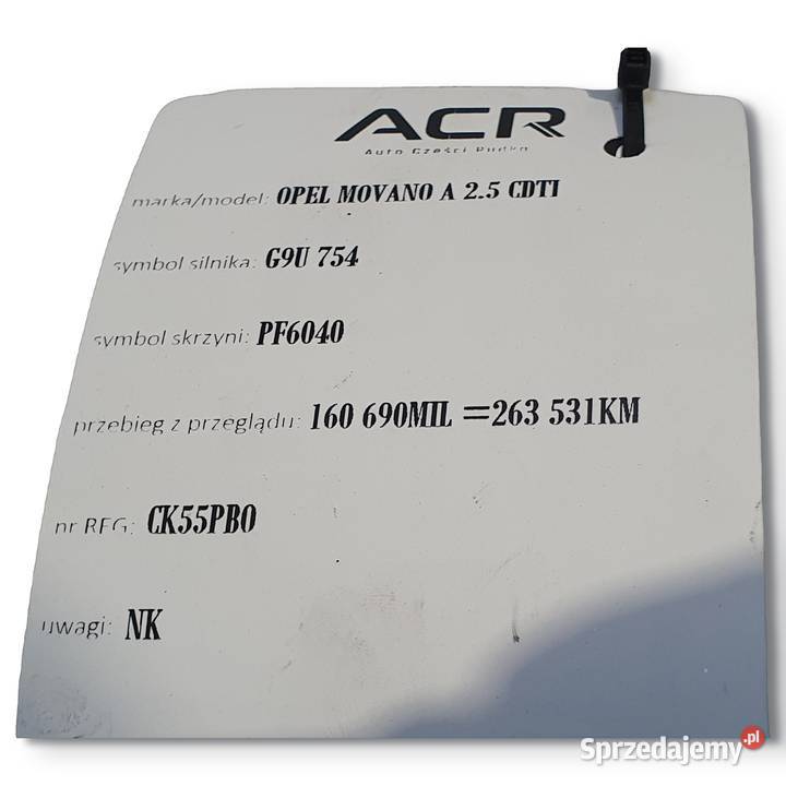 TURBOSPRĘŻARKA Renault Master II Movano 25 DCI Chełm