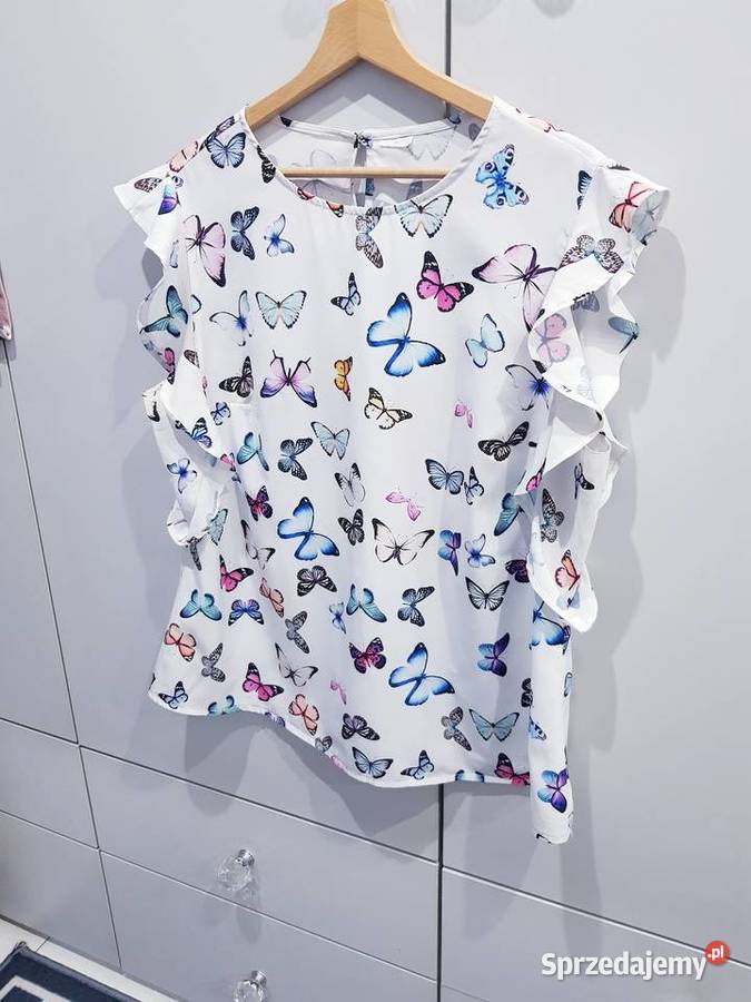 Wiosenna bluzeczka w kolorowe motyle R42 śląskie