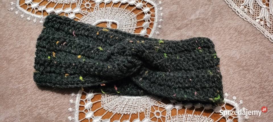 Ręcznie robiona opaska na głowę ciepła Częstochowa