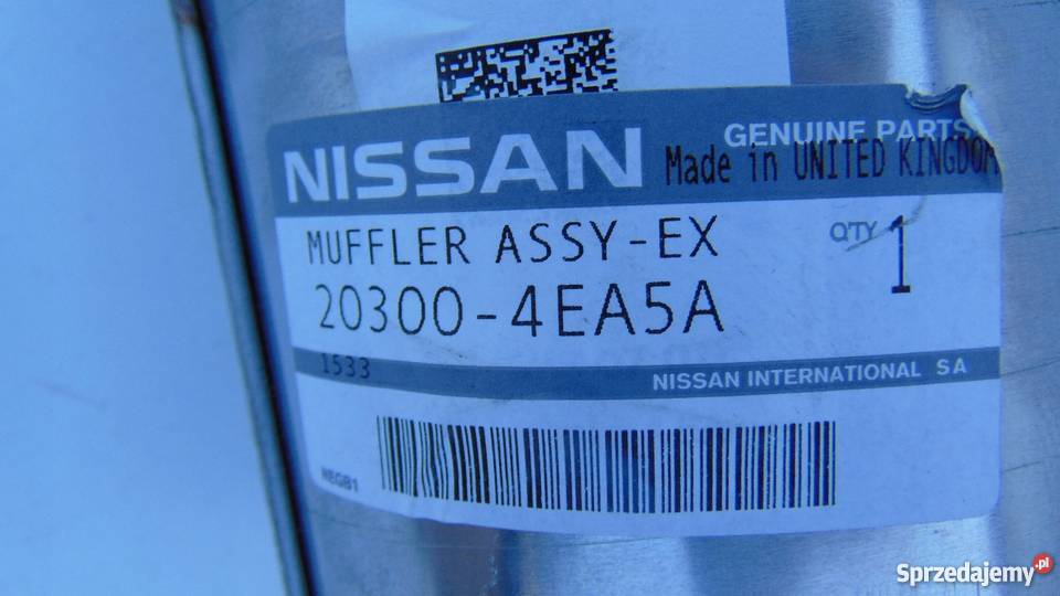 TŁUMIK ŚRODKOWY NISSAN QASHQAI II 203004EA5A osobowe Nowy Tomyśl