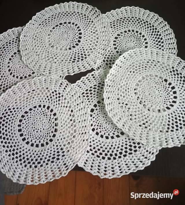 Szydełkowe podkładki biały Drzewica