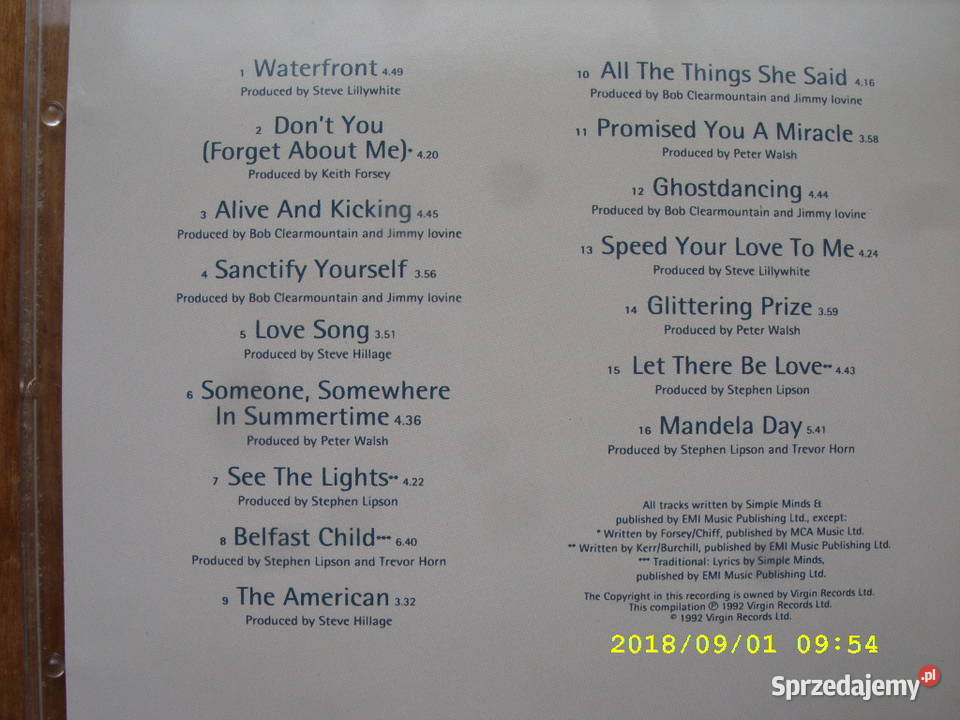 Rock CD SIMPLE MINDS2 plyty CD Wołów