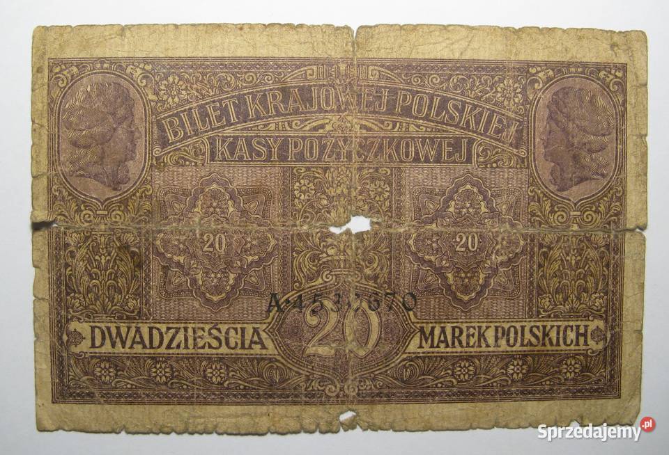 20 Marek Polskich 1916 Jenerał Numizmatyka Dąbrowa Górnicza
