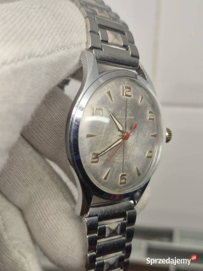 Zabytkowy zegarek Atlantic duża linia XXL śląskie Chorzów
