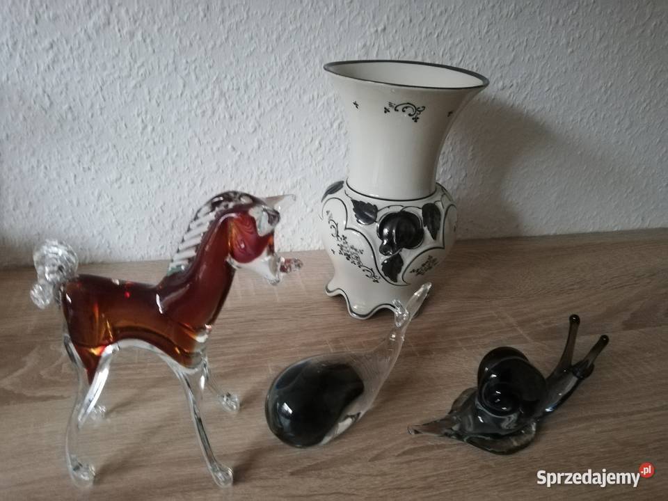 Szklane figurki przyciski do papieru