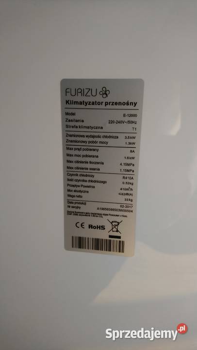 Klimatyzator Furizu Robo E12000 35kW Żary Żagań Wyposażenie wnętrz lubuskie