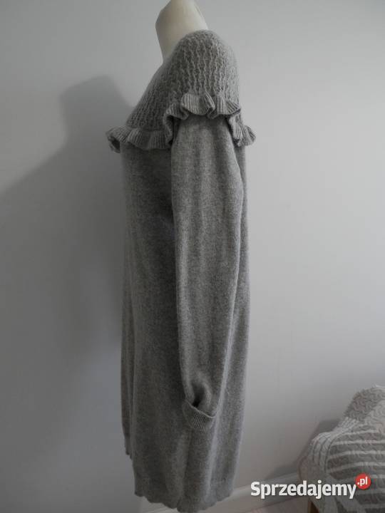 Sukienka Dzianinowa Wełniana Alpaka Nylon Łomża