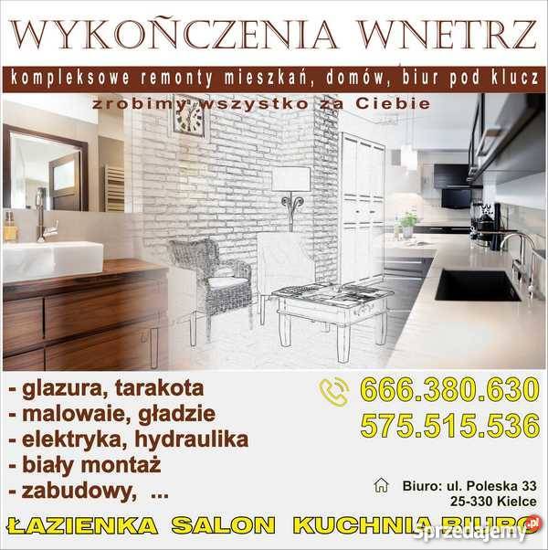 Kompleksowe remonty wykończenia wnętrz Remont i budowa Kielce