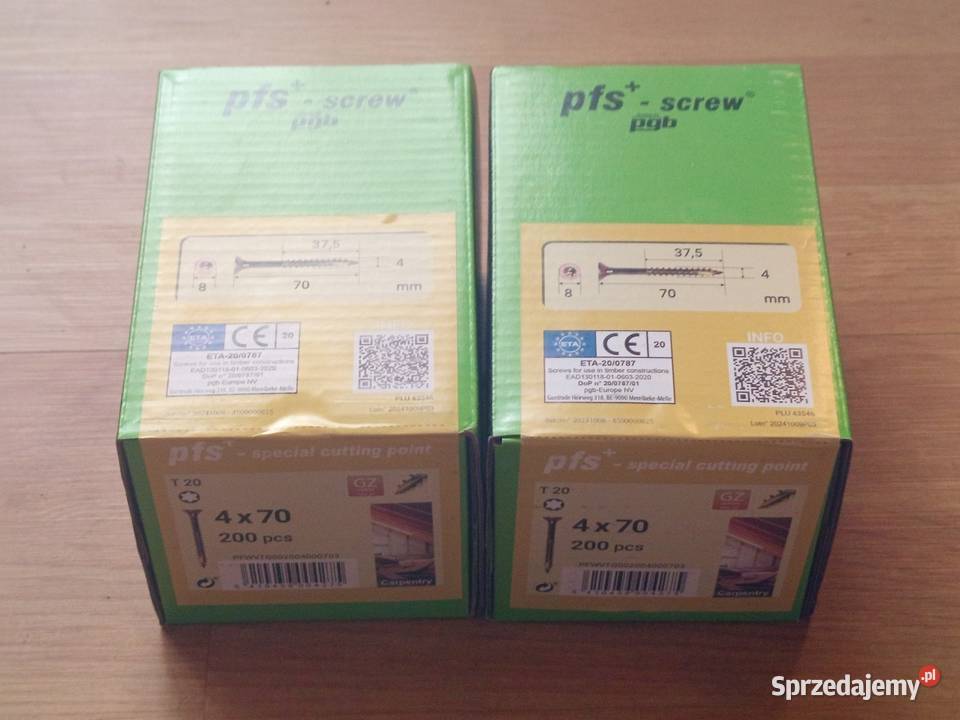 Wkręty do drewna 4x70 2x 200 sztuk Zielona Góra