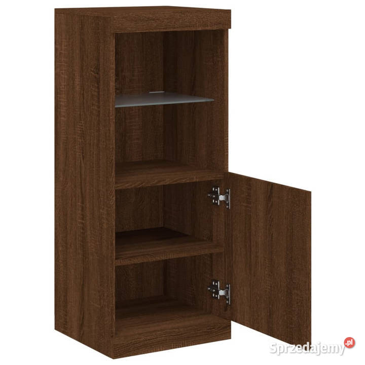 Szafka z oświetleniem LED brązowy dąb 41x37x100
