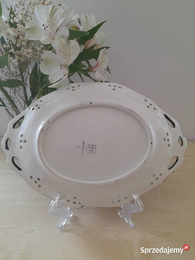Kolekcjonerski półmisek Majolika SMF Schramberg Porcelana i szkło Bogatynia sprzedam