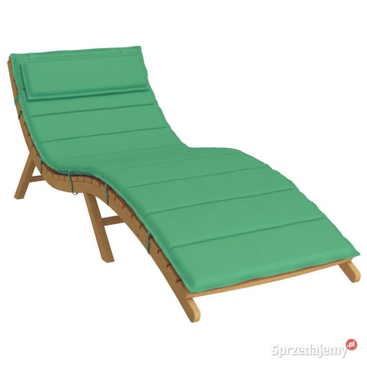 Poduszka na leżak zielona 180x60x3 tkanina