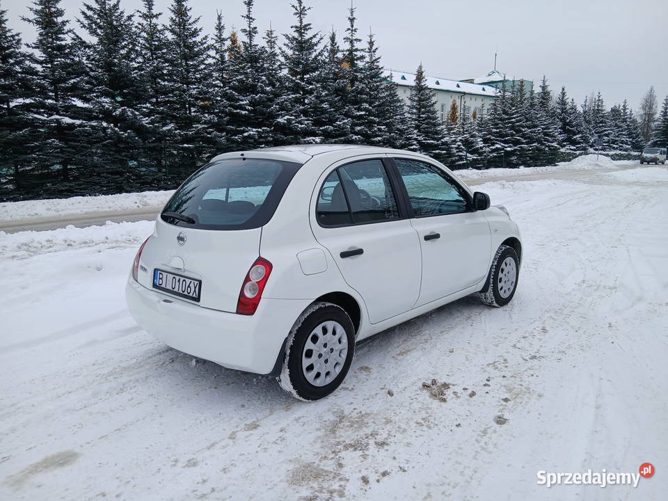 Nissan Micra 2009 biały wspomaganie kierownicy Ciechanowiec sprzedam