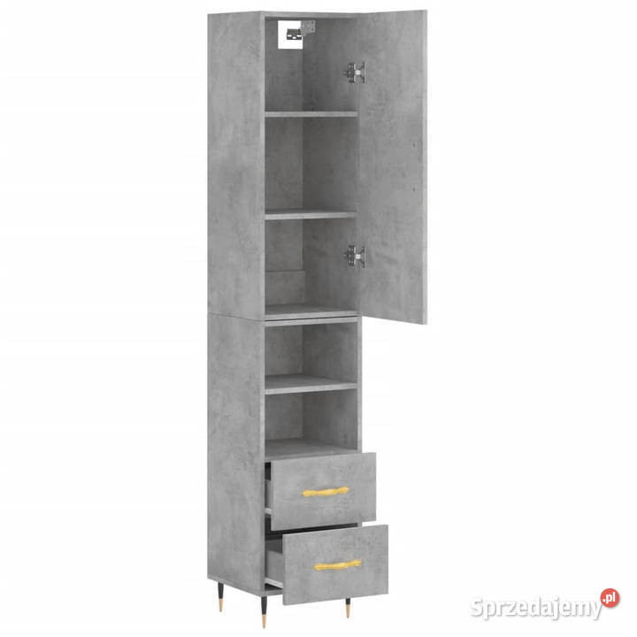 Wysoka szafka szarość betonu 345x34x180 Warszawa sprzedam