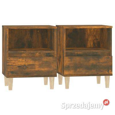 vidaXL Szafki nocne 2 przydymiony dąb 40x35x50