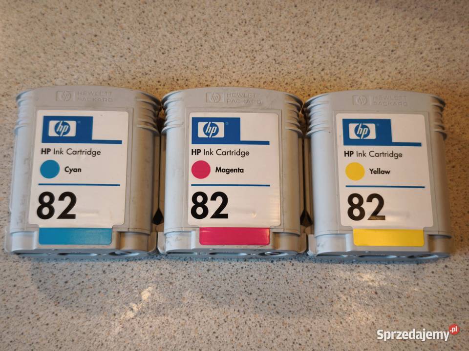 TUSZE HP 82 CYAN MAGENTA YELLOW C4911A C4912A Gdańsk