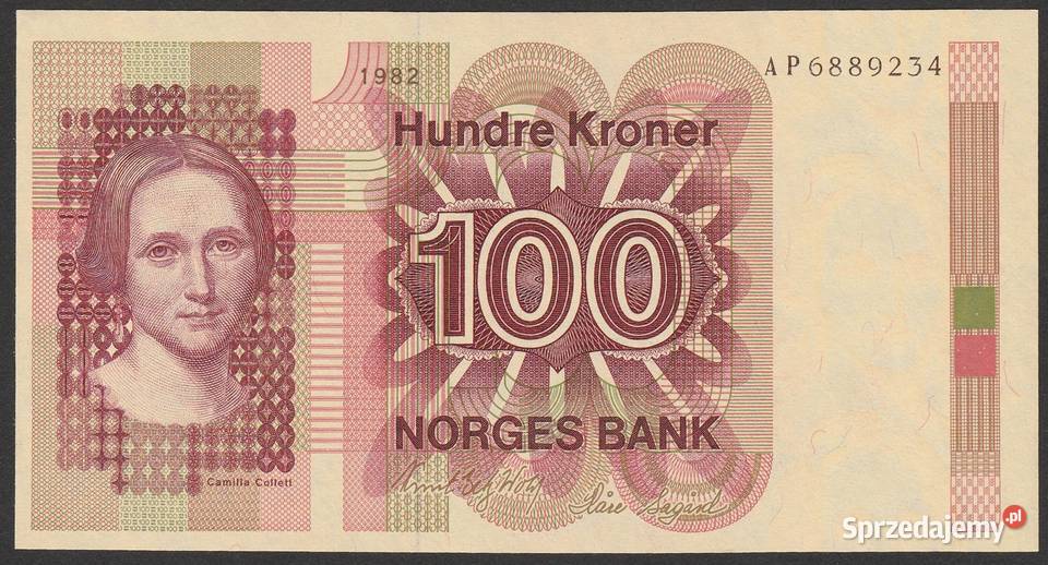 NORWEGIA 100 KORON 1982 STAN UNC