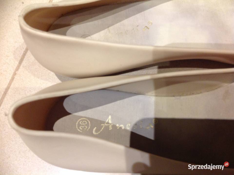 Meliski Gumowe Damskie ANESIA 36 Beżowe Nowa Sól sprzedam
