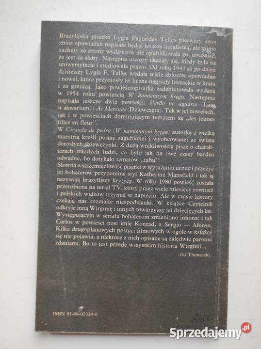 Lygia Fagundes Telles W kamiennym kręgu 1990 r miękka Pozostałe Kielce