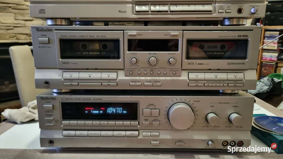 Wieża amplituner Technics SAGX230 magnetofon Warta