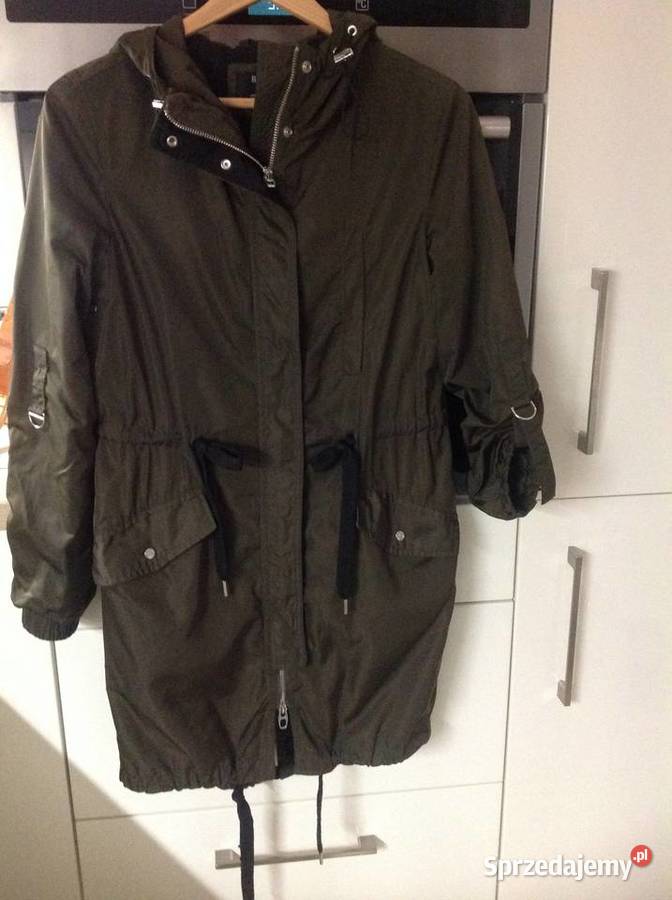 Cienka Kurtka Parka Khaki Damska BERSHKA XS Nowa Sól