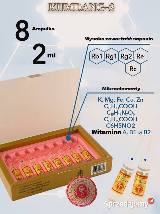 Kumdang 2 Żeńszeń w ampułkach Sprzedam środek z