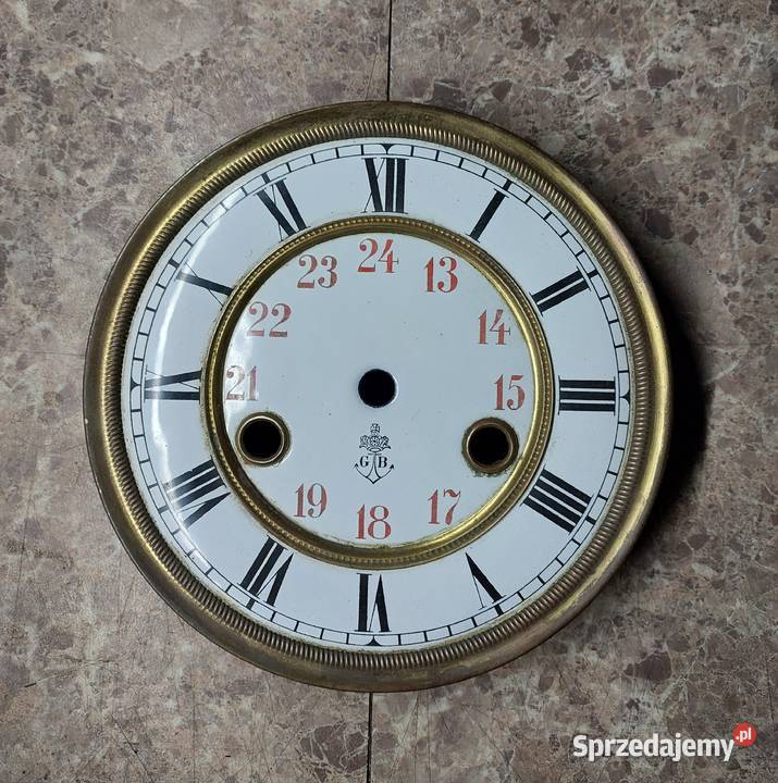 T164 Tarcza zegara ściennego GB Gustav Becker Tczew
