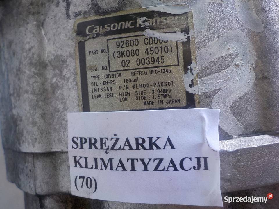 KOMPRESOR SPRĘŻARKA KLIMATYZACJI NISSAN 350Z Z33 Nowy Tomyśl