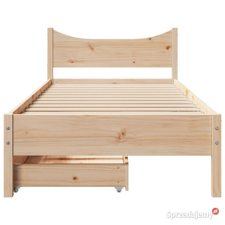 Rama łóżka z szufladami lite drewno sosnowe