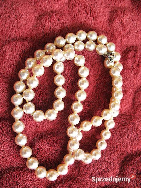 Perły krótki naszyjnik z kremowych pereł długość Uniseks mazowieckie Siedlce