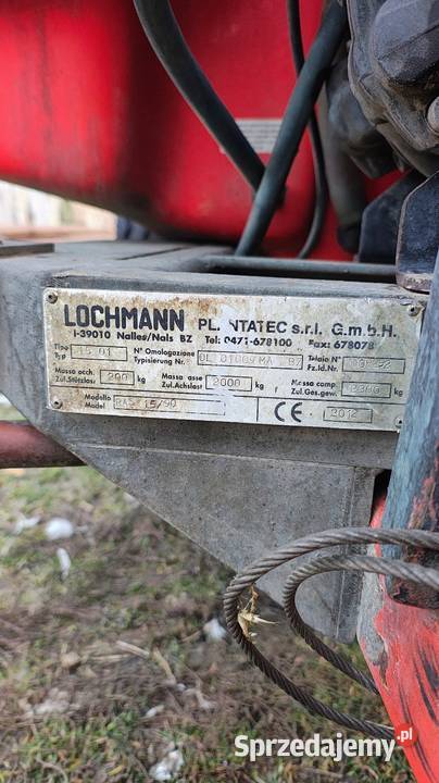 Opryskiwacz sadowniczy Lochmann 1500l do Zaczepiane Rolnictwo