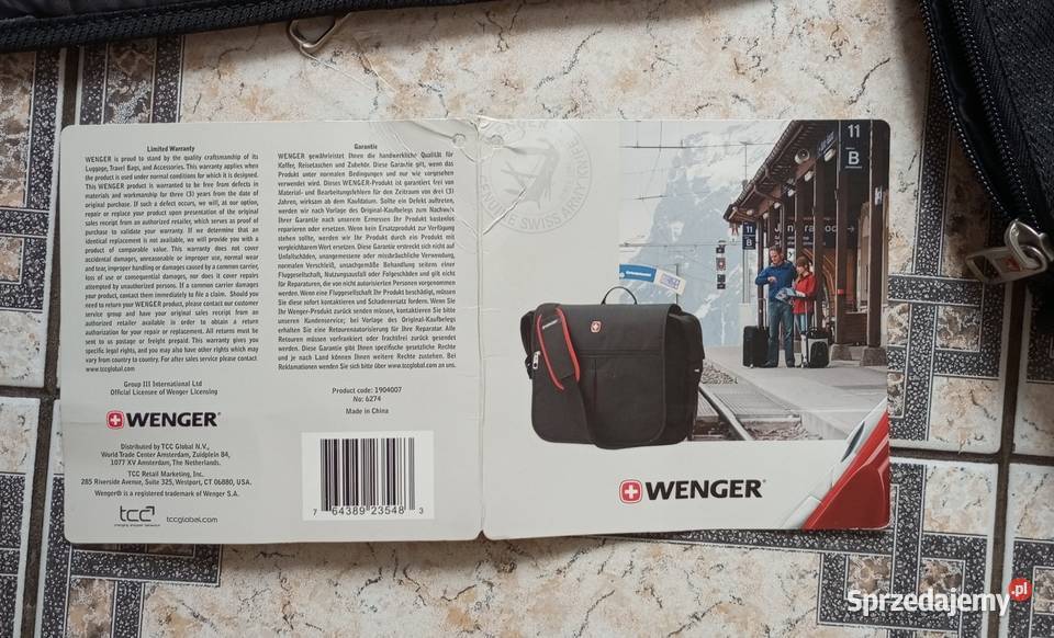 Wenger torba na ramię na laptopa do pracy na