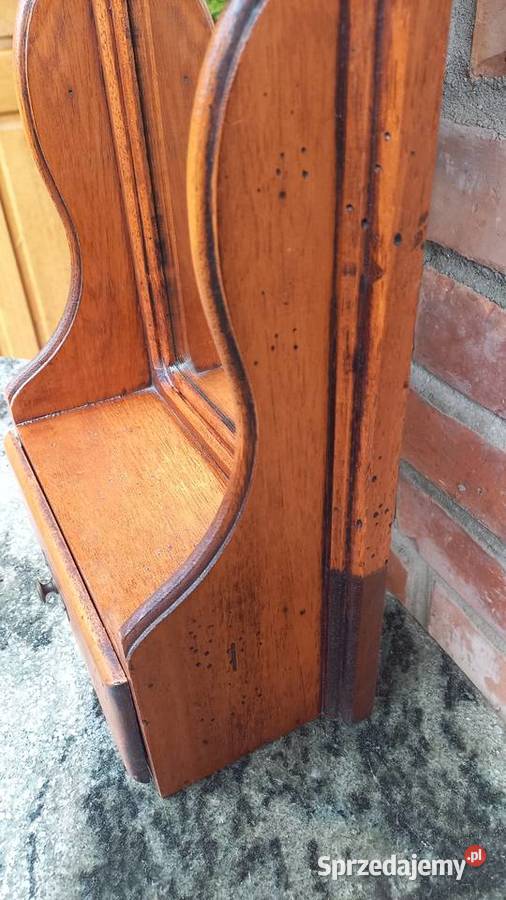 Lustro w drewnianej ramie z szufladką schowkiem Gawroniec sprzedam