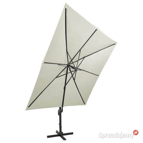 vidaXL Parasol wiszący z lampkami LED i słupkiem Warszawa