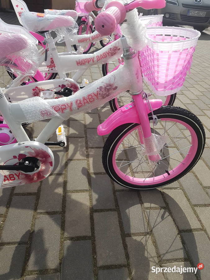 Rower ROWEREK dziecięcy Happy Baby 16 różowy Rowerki Głogowa