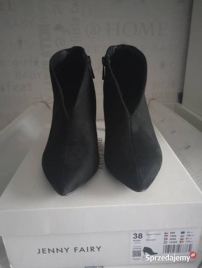 Botki czarne na szpilce czarny zachodniopomorskie Szczecin