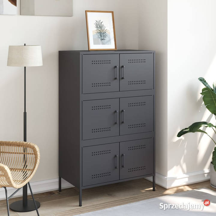 Szafka antracytowa 68x39x113 stal WM842960 Warszawa